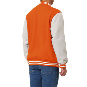 Premium Quality Customized <b>Top</b> Selling OEM Manufacturer Varsity Jackets Stand Collar Front Logo Long Sleeve Street Wear - Product Image 3