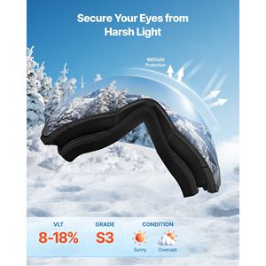 Occhiali da sci specchio argento Frameless per rivestimento Revo OTG Anti-appannamento TPU struttura di ventilazione per gli uomini delle donne per il pattinaggio di sci - Product Image 3