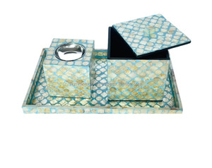 Brûleur d'encens en nacre de qualité supérieure fait à la main boîte-cadeau en bois de manguier pour la décoration intérieure religieuse Bakhoor Lovers Ramadan - Product Image 5