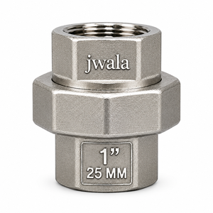 Unión de Tubería Roscada de 25 mm (1 Pulgada) BSP, Acero Inoxidable SS304, Accesorio para Equipos de Transferencia de Productos Químicos y Sistemas de Tuberías de Proceso - Product Image 2