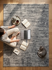 Modern Luxury Handmade Wool Rugs Soft Hand Tufted Floral Design Customizable Sizes 8.0X10 Non-Slip High Pile Grey Area Rugs Sets - Product Image 3