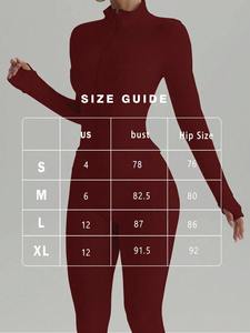 Custom <b>Women's</b> One Piece Zip Front Jumpsuit Long Sleeve Loose Activewear Fitness Yoga <b>Romper</b> Printed Breathable Eco-Friendly OEM - Product Image 2