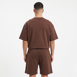 Ensemble T-shirt et short pour homme personnalisé, 100% coton, col rond surdimensionné, qualité supérieure, ensemble deux pièces pour homme - Product Image 5