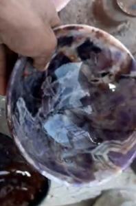 ชามคริสตัลเคลือบเงาอเมทิสต์พลอยเม็ดใหญ่ลายรักธรรมชาติอุปกรณ์ตกแต่งห้องครัวชามของขวัญ - Product Image 2