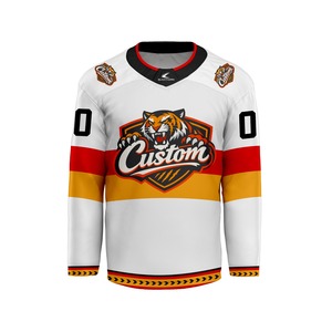 Camisetas de Hockey sobre Hielo Ligeras y Transpirables, Nombre del Equipo en la Parte Delantera, Servicio OEM Personalizado, Bordado en Sarga, Sublimadas, Elásticas en Cuatro Direcciones - Product Image 1