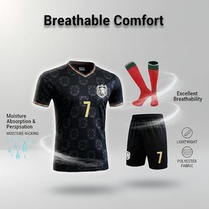 Conjunto de Camiseta de Fútbol |   Conjunto de Uniforme con Camiseta, Pantalones Cortos y Calcetines para Hombres, Niños y Niñas, para la Escuela, Deportes, Entrenamiento y Partidos - Product Image 2