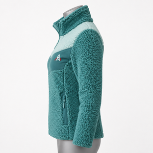 Veste polaire pour femme, combinaison de texture moelleuse, confort doux, style pratique, doublure en peau de mouton réversible pour les activités hivernales - Product Image 2