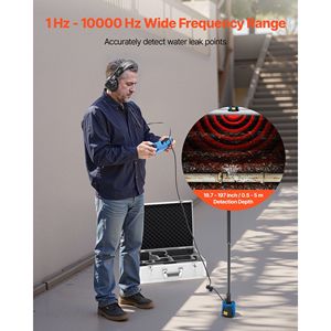 Rilevatore di perdite d'acqua a 4 sensori con touchscreen da 7 pollici, localizzatore di tubature interrate 1Hz-10000Hz, tester per uso domestico - Product Image 2