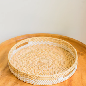 TRUNGHOA panier de rangement tissé en rotin fabriqué à la main fruits pain noix bonbons stockage plateaux de service pendaison de crémaillère présente décoration - Product Image 5