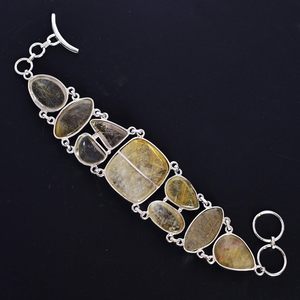 Pulsera de Plata de Ley 925 con Gema de Rutilo Dorado, Diseño Exclusivo, Joyería Fina para Uso Diario Unisex, Novedad 2026 - Product Image 2