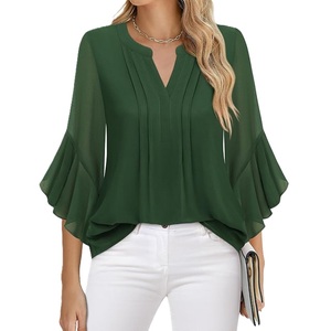 Pulls pour femmes, couleur unie, tricotés, manches longues ou courtes ou 3/4, fermeture boutonnée, style décontracté, fournisseur du Bangladesh. - Product Image 4