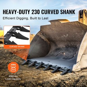 Benna per Trattore Skidsteer con Barra a 48 Denti per Carichi Pesanti, Barra a 6 Denti con Capacità di Carico di 4560 Libbre, Bullone per Trattori da 60+ CV - Product Image 1