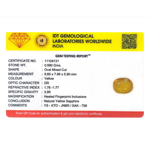 Natural Yellow Sapphire 4.9 Carat Loose Gemstone for Fine Jewelry - Product Image 4