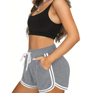 Conjunto de Dos Piezas Casual para Mujer, Nuevo Modelo 2024, Color Sólido, Poliéster/Algodón, Transpirable, Corte Regular, Top sin Mangas y Pantalones Cortos para Verano - Product Image 2