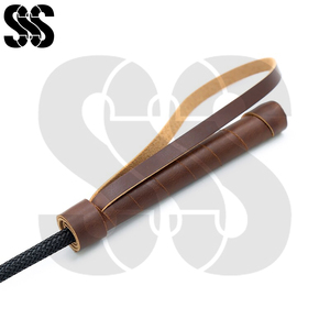 Fouet d'équitation personnalisé OEM ODM, manche en fibre de verre/PVC, poignée en cuir/PU, léger, robuste et durable, fouets équestres pour - Product Image 6