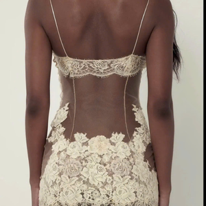 Vestido de Noche Elegante para Mujer, Estilo Línea A, para Fiestas, Nuevo Modelo de Verano, Maxi con Cuello de Lazo, Cintura Natural, Transpirable, con Estampado - Product Image 5