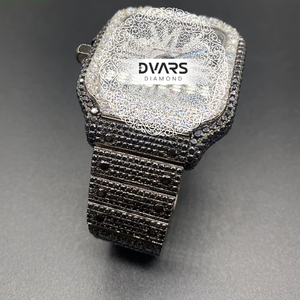 Reloj de Pulsera Mecánico de Acero Inoxidable Unisex, con Esfera Árabe, Elegante y Lujoso, con Diamantes Moissanite VVS Premium - Product Image 2