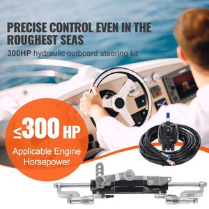 Kit di Sterzo Idraulico Fuoribordo da 300HP per Imbarcazioni Marine, Sistema Idraulico in Lega con Pompa Timone e Cilindro Bloccabile a Due Vie per Barche di 26 Piedi - Product Image 2