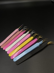 Pinzas para Pestañas Multicolores, Pinzas Nano Grip, Pinzas para Extensión de Pestañas con Etiqueta Privada Personalizada, Magma Beauty - Product Image 6