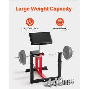 Panca per Allenamento Domestico, Attrezzatura Fitness per Estensione Gambe e Allenamento Schiena, Carico Massimo 440 LBS, con Isola per Braccia Seduta - Product Image 4