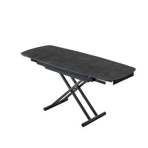 Table à manger de luxe moderne et écologique en marbre, avec plateau relevable, pieds en métal pliables, réglable, extensible et multifonctionnelle - Product Image 4