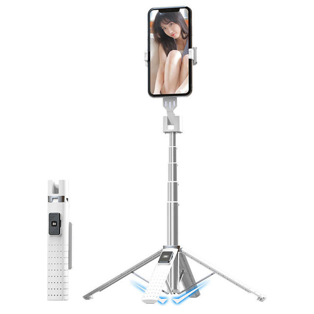 P05 Selfie Stick Long Extendable Phone Tripod With Wireless Remote Shutter Compatible With All Cellphones