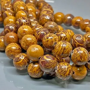 Perles de jaspe naturel Mariam de 4 mm, lisses et rondes, qualité AA, pour la fabrication de bijoux, vente en gros - Product Image 2