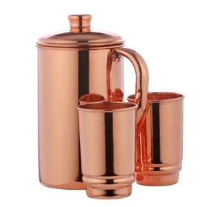 Luxury Copper Jug Brass Handle | Handmade Hotel Serveware Thermal Insulation 6-12 Hours <b>Camping</b> Use Classic Design king Brand - Product Image 2