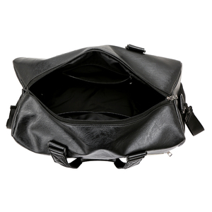 Men's Large Capacity PU Leather Duffle <b>Bag</b> with Adjustable Strap for <b>Travel</b> Gym Fitness <b>Bags</b> - Product Image 3