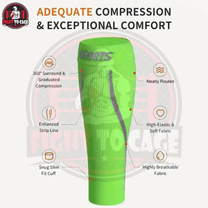 1 paire de manchons de compression respirants et élastiques pour le soutien des mollets, pour la course à pied, le football, le basketball, la gym et la randonnée - Product Image 5