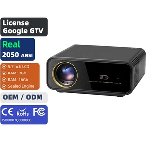 โปรเจคเตอร์ AUN U001 L1 2050 ANSI ลูเมนส์สูง ความละเอียด Full HD 4K สมาร์ททีวี รองรับ Widevine ฉายภาพ 3 มิติ ลำโพงไร้สาย HIFI เหมาะสำหรับดูฟุตบอล ภาพยนตร์ คุณภาพดี ราคาประหยัด - Product Image 1