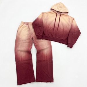 Custom Paint Spatter Paint Spatter Tracksuit Vintage <b>Distressed</b> Oversized Men's Hoodies and Wide Leg Sweatpants Set - Product Image 3