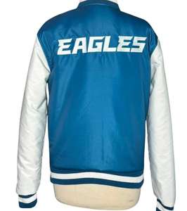 C'est une veste bomber universitaire Aeropostale Philadelphia Eagles en bleu et blanc. - Product Image 5