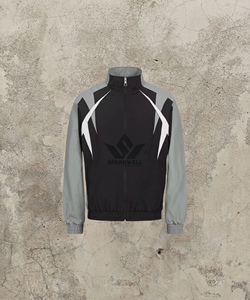 Ensemble de survêtement sport pour homme : veste zippée intégrale et pantalon de jogging, col montant, blocs de couleur, respirant, en polyester, pour l'automne - Product Image 1
