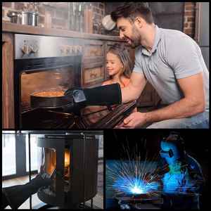 Guantes de seguridad, guantes de trabajo resistentes a cortes, guantes de cuero de vaca - Product Image 6