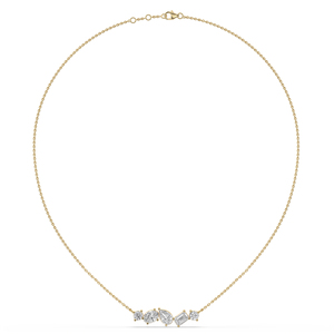 Brillante colgante de diamante de corte elegante de 2.9 quilates cultivado en laboratorio, plata 925 con oro, estilo único, ligero, colgante de compromiso para mujer. - Product Image 5