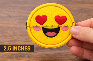 Heart Eyes <b>Patch</b> Embroidered Iron On Applique for Jacket <b>Backpack</b> Clothing Cute Reaction <b>Patch</b> - Product Image 2
