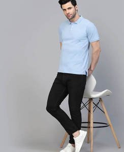 Prix d'usine, t-shirt polo pour homme en polyester uni 180 g/m², personnalisable avec logo imprimé, vêtements décontractés, t-shirts polo en coton personnalisés pour homme - Product Image 1