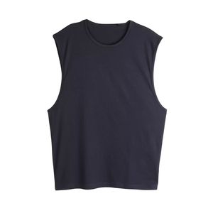 Camiseta sin mangas acanalada de alta calidad para hombre, personalizada al por mayor, para correr, gimnasio y fitness, con ajuste muscular. - Product Image 5