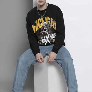 Custom Design Male Sweat Shirt With Crew Neck 2026 Hot Design OEM Custom Made Men Cotton Plain Sweatshirt With Long Sleeve - Product Image 4