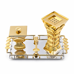 Luxury Antique World Overseas Eco-Friendly Organic <b>Bakhoor</b> Arabic <b>Oud</b> Metal Incense Burner Indian Incense Home Decor Fragrance - Product Image 1