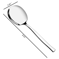 Cuillère en acier inoxydable, ustensiles de cuisine robustes en métal pour la maison, le restaurant, la restauration, la table à manger, le service de nourriture