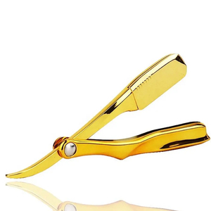 Metal Folding Handle Barber New Style Shaving <b>Razor</b> Shaving Hair Removal Tools Salon Products Half Blade Manufacturer - Product Image 5