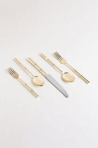 Ensemble de couverts en métal de qualité supérieure, vaisselle en acier inoxydable, fourchette, cuillère, couteau, collection de service pour la cuisine, la salle à manger, restaurant, usage domestique - Product Image 1