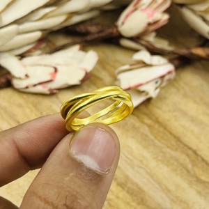 Latest High Demand Brass Band <b>Ring</b> Minimalist <b>Cross</b> <b>Ring</b> Women Brass <b>Ring</b> Women 18k Gold Plated Dainty Layered Jewelry Wholesale - Product Image 3