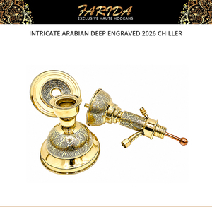 Cachimbas Farida de Calidad Premium, Lujosas y Únicas, de Latón Macizo Egipcio Fundido a Presión, con Intrincados Grabados Árabes Profundos, Tipo Recto No. - Product Image 2