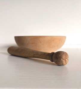 Juego de Mortero y Pilón de Madera Hecho a Mano para Moler Hierbas y Especias, Herramienta Manual Duradera - Product Image 3