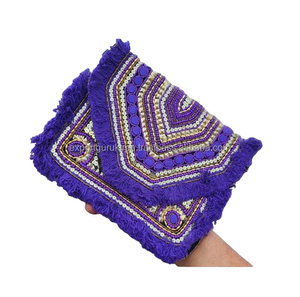 Bolso de mano personalizado de verano de Rajasthani para mujer, bolso de mano de noche con cuentas hecho a mano indio, bolso de hombro afgano, bordado de lona - Product Image 3