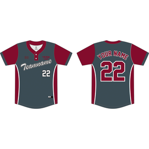 Camiseta de Béisbol Personalizada para Hombre, Manga Corta, Cierre de Botones, Tela de Malla de Poliéster/Algodón, Impresión por Transferencia de Calor, Secado Rápido - Product Image 4