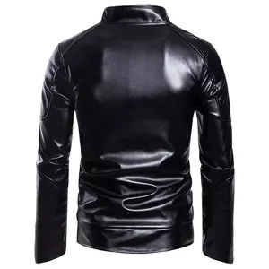 Chaqueta de Cuero para Hombre en Negro con Capucha, Chaqueta de Cuero Personalizada, Chaquetas de Cuero de Oveja Originales con el Mejor Diseño - Product Image 2